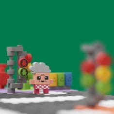 MARIOINEX Marioinex Mini Waffle Ulica, komplet gradbenih kock, mehke kocke za otroke, varne – 280 kosov