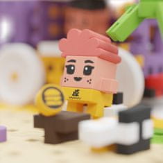 MARIOINEX Marioinex Mini Waffle City: Food Truck Komplet gradbenih kock, mehke kocke za otroke, varne – 148 kosov
