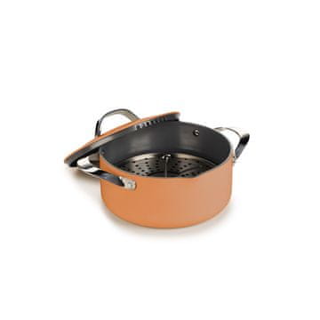 Rosmarino All In One lonec s pokrovom, 24 cm, oranžen