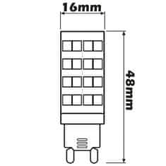 LUMILED 5x G9 LED kapsulna žarnica 5W = 40W 460lm 6500K hladno 360°
