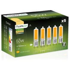 LUMILED 5x G9 LED kapsulna žarnica 5W = 50W 560lm 3000K topla 360° osvetljena žarnica