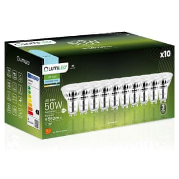shumee 10x LED žarnica GU10 reflektor PAR16 6W = 50W 580lm 6500K hladno 38° LUMILED