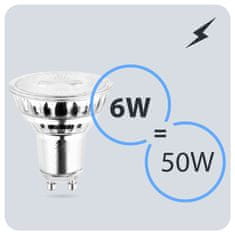 shumee 10x LED žarnica GU10 reflektor PAR16 6W = 50W 580lm 3000K topla 120° LUMILED