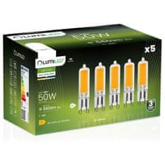 LUMILED 5x G9 LED kapsula 5W = 50W 560lm 4000K Nevtralna 360° osvetljena žarnica