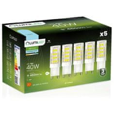LUMILED 5x G9 LED kapsulna žarnica 5W = 40W 460lm 6500K hladno 360°