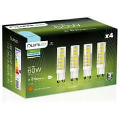 LUMILED 4x G9 LED kapsulna žarnica 7W = 60W 670lm 6500K hladno 360°