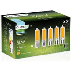 LUMILED 5x G9 LED žarnica v kapsuli 5W = 50W 560lm 6500K hladno osvetljena 360° žarnica z žarilno nitko