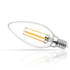 LUMILED 10x LED žarnica E14 svečka B35 7W = 60W 806lm 3000K topla 360° osvetljena z žarilno nitko