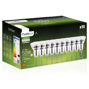 LUMILED 10x LED žarnica GU10 reflektor PAR16 6W = 50W 580lm 4000K nevtralna 38° svetilnost
