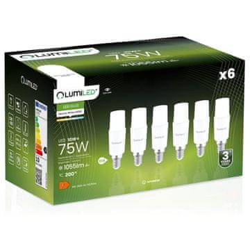 LUMILED 6x LED žarnica E14 cevasta T37 10W = 75W 1055lm 4000K nevtralna 200°