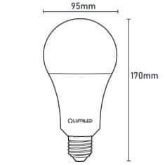 LUMILED 3x LED žarnica E27 A60 24W = 200W 3452lm 3000K Topla svetloba 260°