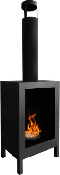 Embrisa Home Bioetanolski kamin Kozen črne barve – samostoječ dizajnerski kamin – 1L – 2 kW – moderen dekorativni kamin