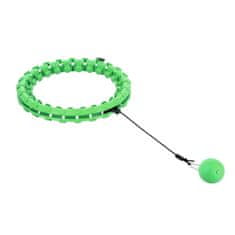 HMS HHW01 hula hoop zelene barve s čepi in utežjo