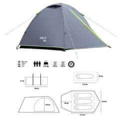 NILS CAMP NC6004 siv kamping šotor Explorer
