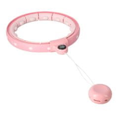 Inny FH02 roza hula hoop z utežjo + števec