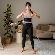 Inny FH02 roza hula hoop z utežjo + števec