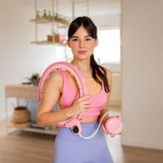 Inny FH02 roza hula hoop z utežjo + števec