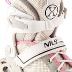 Nils Extreme NH18188A 2v1 SIVO-ROZA VELIKOST L (39-43) ROLARJI S HOKEJSKIM ROKAVOM