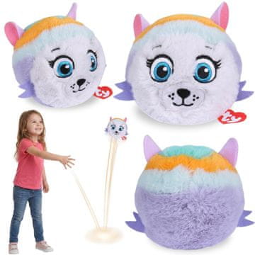 Paw Patrol TY Paw Patrol EVEREST Plišasta žogica, poskakujoča maskota, BEANIE BOUNCERS, igračka za spretnost za otroke 10 cm