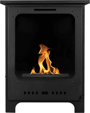 Embrisa Home Bioetanolni kamin Koza Mini črn – samostoječi kamin z zaščitnim steklom 0,5L