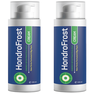 HondroFrost Krema – 100ml visoko dozirana – S hialuronom in izvlečkom jantarja – Originalna švicarska receptura – Paket 2 kosa