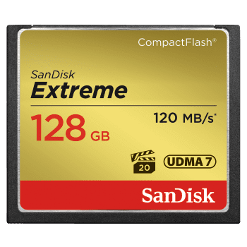 SanDisk Extreme CF 128 GB 120 MB/s pisanje 85 MB/s UDMA7