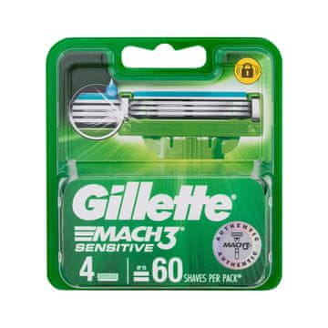 Gillette Mach3 Sensitive darilni set nadomestne britvice 4 kos za moške
