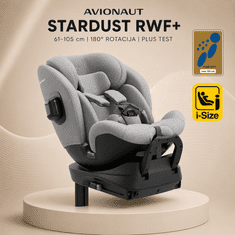Avionaut Otroški avtosedež Avionaut Stardust RWF+ 61-105cm, 180° I-Size Isofix, siva