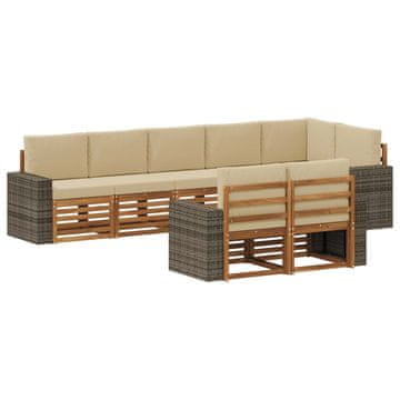 Vidaxl Sedežne garniture Masiven les akacije
