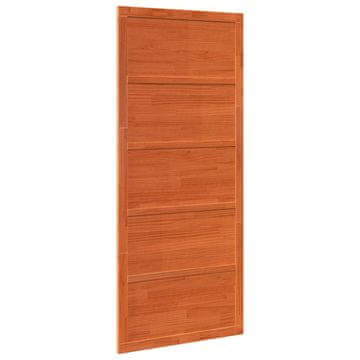 Vidaxl Hlevska vrata Voščeno rjava 90 x 2,5 x 208 cm Trdna borovina