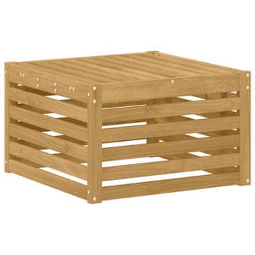 Vidaxl Zunanji puf Masiven les akacije Bela 59 x 59 x 37 cm