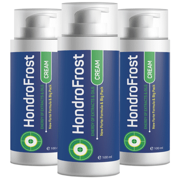 HondroFrost Krema – 100ml visoko dozirana – S hialuronom in izvlečkom jantarja – Originalna švicarska receptura – Paket 3 kosi