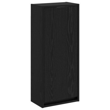Vidaxl Kopalniška omarica Črni hrast 35 x 20 x 81 cm Inženirski les