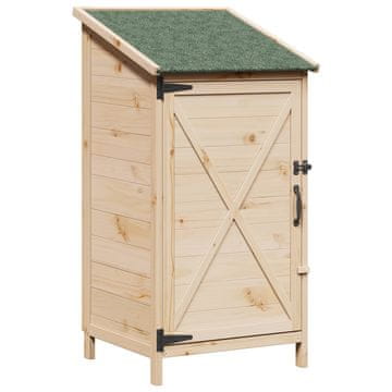 Vidaxl Vrtno skladišče Naravna 59,5 x 56 x 113,5 cm Trdna smreka