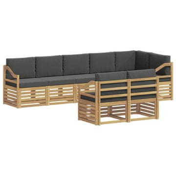 Vidaxl Zunanja garnitura za sedenje 8 szt. Bela in antracit