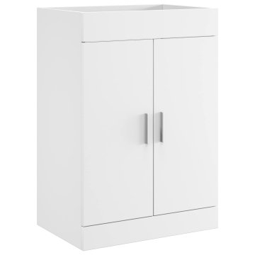 Vidaxl Omarica pod umivalnikom Bela 56 x 37,5 x 81 cm Inženirski les