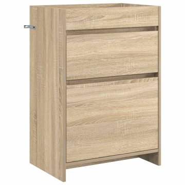 Vidaxl Omarica pod umivalnikom Sonoma hrast 56 x 37,5 x 81 cm