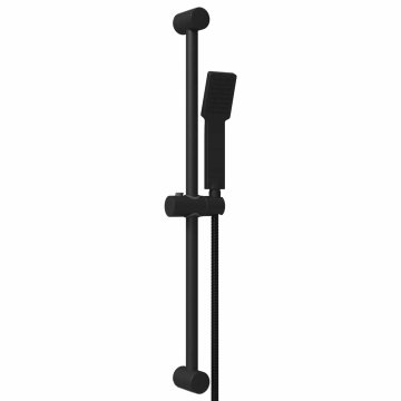 Vidaxl Komplet prhe Črna 70 cm Nerjaveče jeklo