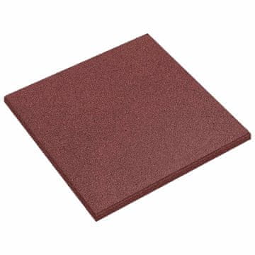 Vidaxl Ploščice za zaščito pred padci 24 szt. Rdeča 50 x 50 cm Guma