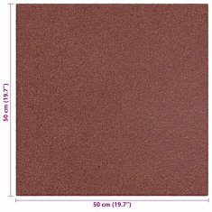 Vidaxl Ploščice za zaščito pred padci 12 kos Rdeča 50 x 50 cm Guma