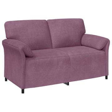 Vidaxl Kavč za 2 osebi Vijolična 158 x 83 x 95 cm Žamet
