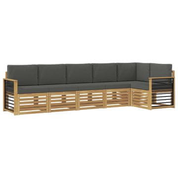 Vidaxl Zunanja garnitura za sedenje 6 szt. Bela in antracit