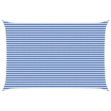 Vidaxl Senčna platna Modra in bela 4 x 5 m HDPE