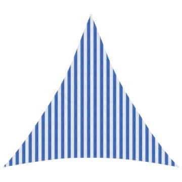 Vidaxl Senčna platna Modra in bela 3,6 x 3,6 x 3,6 m HDPE