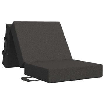 Vidaxl Zložljiv kavč postelja 90 x 67 x 45 cm Temno siva