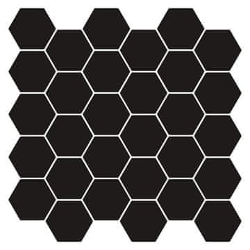 Vidaxl Šesterokotna ploščica 10 szt. Črna 30 x 30 cm Poliuretan in PET