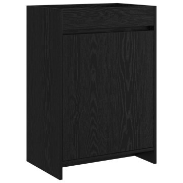 Vidaxl Omarica pod umivalnikom Črni hrast 56 x 37,5 x 81 cm