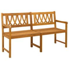 Vidaxl Zunanja klop 2 -sedežni 150 x 56 x 90 cm Masiven les akacije