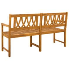 Vidaxl Zunanja klop 2 -sedežni 150 x 56 x 90 cm Masiven les akacije