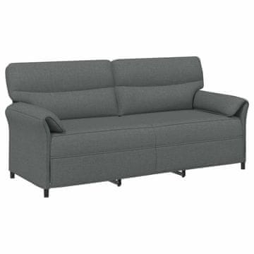 Vidaxl 3-sedežna sedežna 3-sedežni Temno siva 198 x 83 x 95 cm Blago